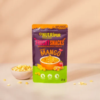 Hier ist ein Produktbild der gefriergetrockneten Mango von Nutripur.