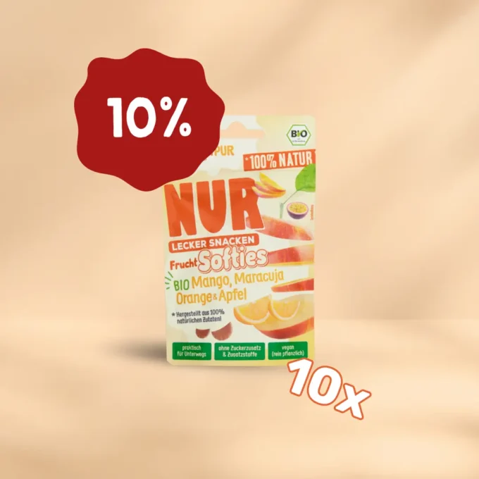 ANGEBOT! 10 x 35g NUR Frucht Softies Mango, Maracuja, Orange BIO