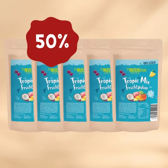 ANGEBOT! 5 x 100g Fruchtpulver Tropic Mix, gefriergetrocknet